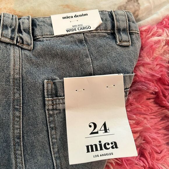 Mica Denim NWT Wide Cargo Jeans, size 24 , adorable - Picture 5 of 13